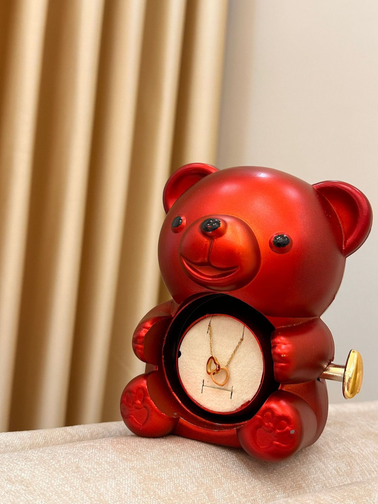 14 AYAR ALTIN KAPLAMA ÇİFT KALP KOLYE