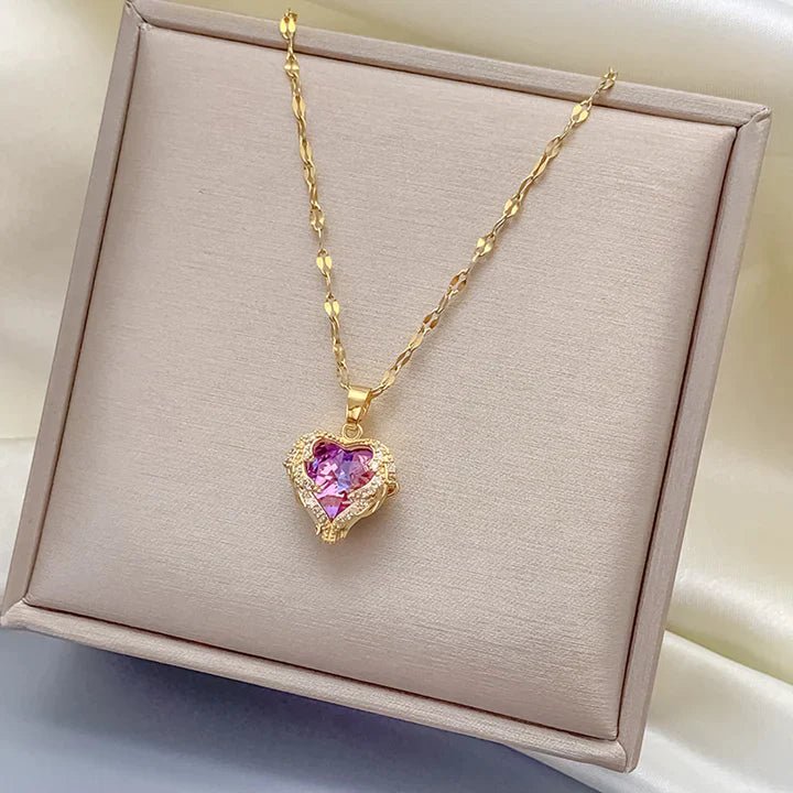 14 Ayar Altın Kaplama Hearts Kolye - Mia Kolye