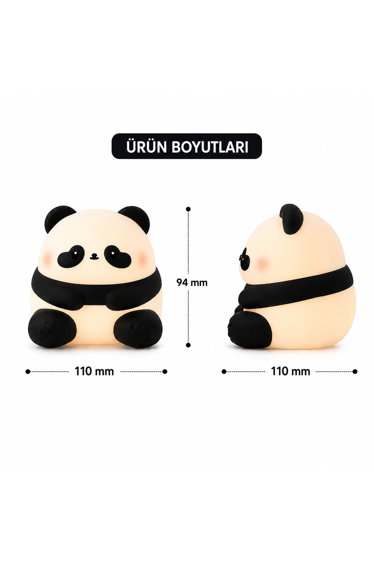 Işıklı Dokunmatik Panda Gece Lambası