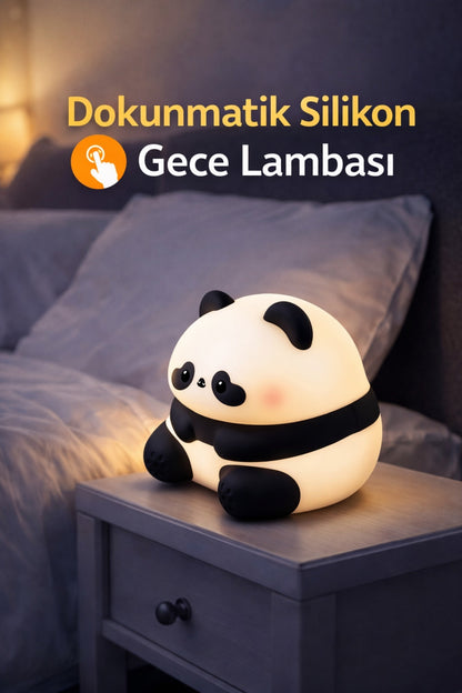 Işıklı Dokunmatik Panda Gece Lambası