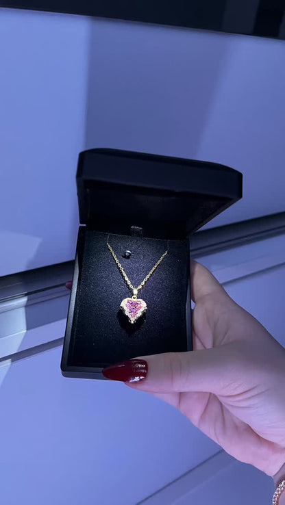 14 Ayar Altın Kaplama Hearts Kolye