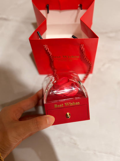 Çekmeceli Güllü Kutuda 4 lü Set