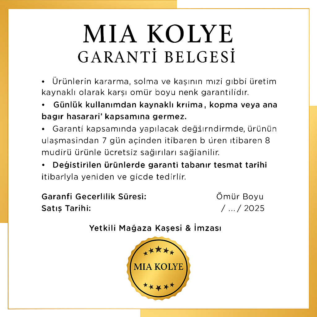 ''Kızıma'' Yonca Kolye