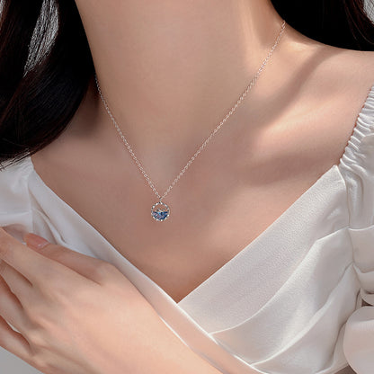 14 AYAR GÜMÜŞ KAPLAMA MAVİ BALİNA KOLYE