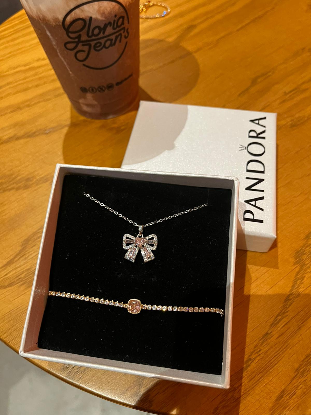 Pandora Kutusu ve Çantasında Kurdale kolye+bileklik