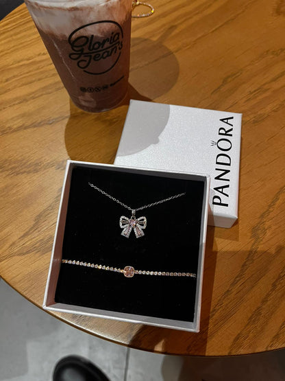 Pandora Kutusu ve Çantasında Kurdale kolye+bileklik