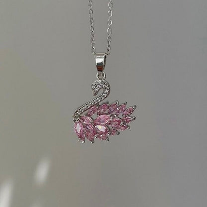 14 AYAR GÜMÜŞ KAPLAMA KUĞU KOLYE