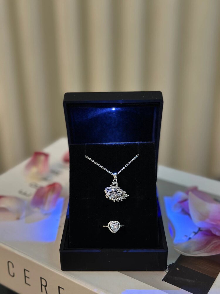 14 AYAR GÜMÜŞ KAPLAMA KUĞU KOLYE