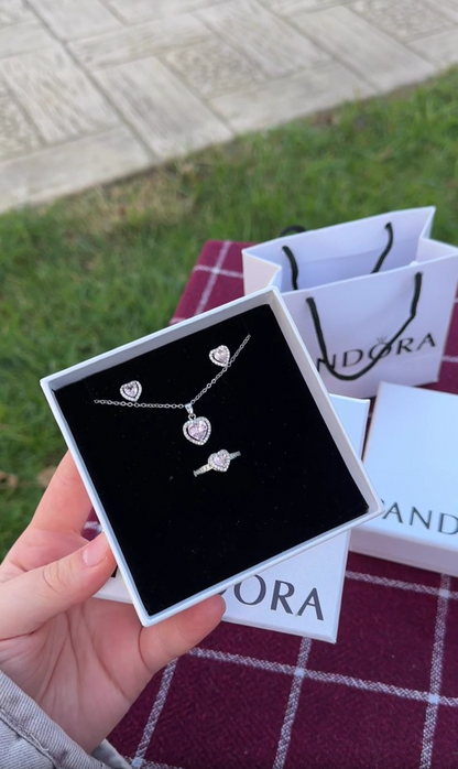 14 AYAR GÜMÜŞ KAPLAMA AŞK SETİ